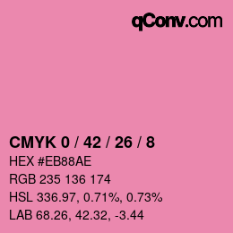 カラーコード: CMYK 0 / 42 / 26 / 8 | qconv.com
