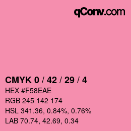Color code: CMYK 0 / 42 / 29 / 4 | qconv.com
