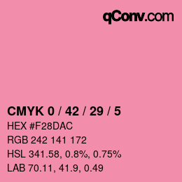 Color code: CMYK 0 / 42 / 29 / 5 | qconv.com