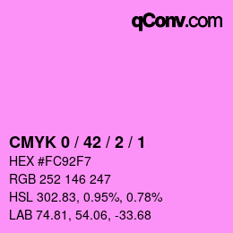 カラーコード: CMYK 0 / 42 / 2 / 1 | qconv.com