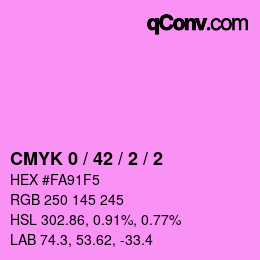 カラーコード: CMYK 0 / 42 / 2 / 2 | qconv.com