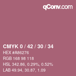 Código de color: CMYK 0 / 42 / 30 / 34 | qconv.com