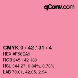 Color code: CMYK 0 / 42 / 31 / 4 | qconv.com