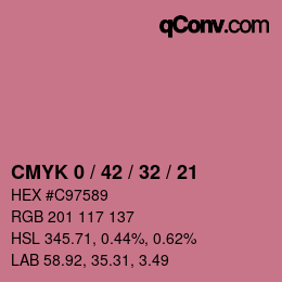 Color code: CMYK 0 / 42 / 32 / 21 | qconv.com