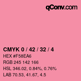 カラーコード: CMYK 0 / 42 / 32 / 4 | qconv.com