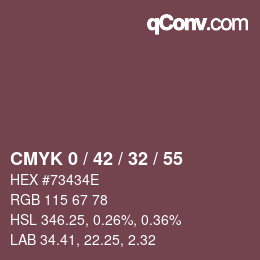 Color code: CMYK 0 / 42 / 32 / 55 | qconv.com