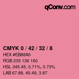 カラーコード: CMYK 0 / 42 / 32 / 8 | qconv.com