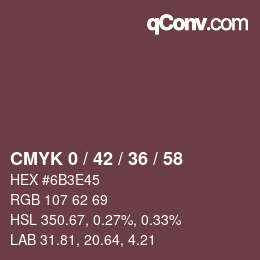 Color code: CMYK 0 / 42 / 36 / 58 | qconv.com