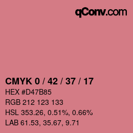 Color code: CMYK 0 / 42 / 37 / 17 | qconv.com