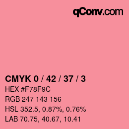 颜色代码: CMYK 0 / 42 / 37 / 3 | qconv.com