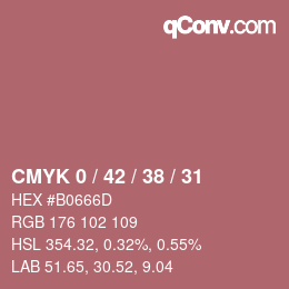 Color code: CMYK 0 / 42 / 38 / 31 | qconv.com