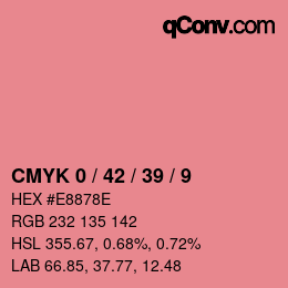 Color code: CMYK 0 / 42 / 39 / 9 | qconv.com