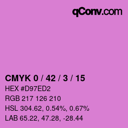 Color code: CMYK 0 / 42 / 3 / 15 | qconv.com