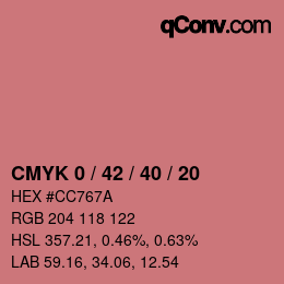 Código de color: CMYK 0 / 42 / 40 / 20 | qconv.com