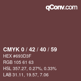Color code: CMYK 0 / 42 / 40 / 59 | qconv.com
