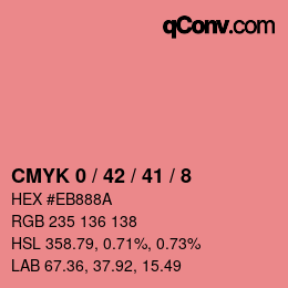 Color code: CMYK 0 / 42 / 41 / 8 | qconv.com