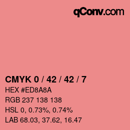 Código de color: CMYK 0 / 42 / 42 / 7 | qconv.com