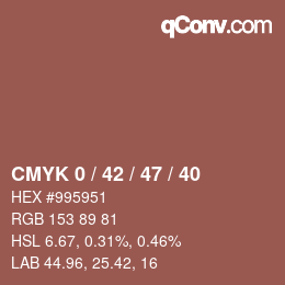 颜色代码: CMYK 0 / 42 / 47 / 40 | qconv.com