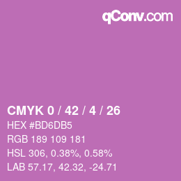 Color code: CMYK 0 / 42 / 4 / 26 | qconv.com