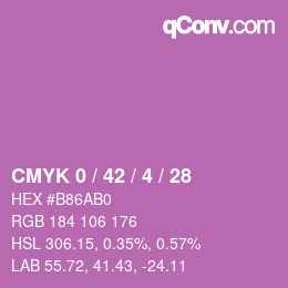 Farbcode: CMYK 0 / 42 / 4 / 28 | qconv.com
