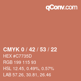 Código de color: CMYK 0 / 42 / 53 / 22 | qconv.com