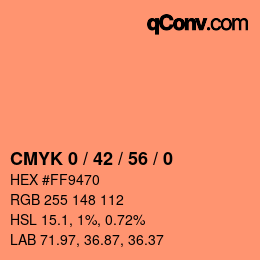 颜色代码: CMYK 0 / 42 / 56 / 0 | qconv.com
