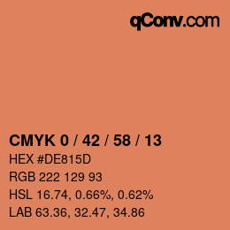 Color code: CMYK 0 / 42 / 58 / 13 | qconv.com