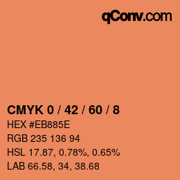 カラーコード: CMYK 0 / 42 / 60 / 8 | qconv.com