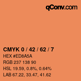 Color code: CMYK 0 / 42 / 62 / 7 | qconv.com