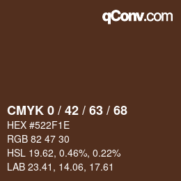 Color code: CMYK 0 / 42 / 63 / 68 | qconv.com