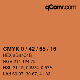 Color code: CMYK 0 / 42 / 65 / 16 | qconv.com