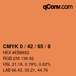 カラーコード: CMYK 0 / 42 / 65 / 8 | qconv.com