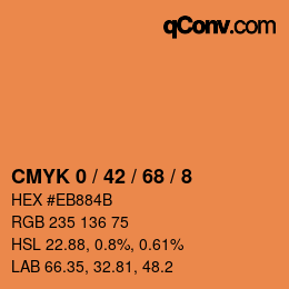 カラーコード: CMYK 0 / 42 / 68 / 8 | qconv.com