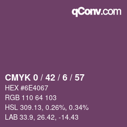Color code: CMYK 0 / 42 / 6 / 57 | qconv.com