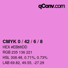 颜色代码: CMYK 0 / 42 / 6 / 8 | qconv.com