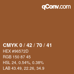 Color code: CMYK 0 / 42 / 70 / 41 | qconv.com