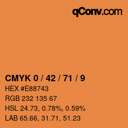 Color code: CMYK 0 / 42 / 71 / 9 | qconv.com