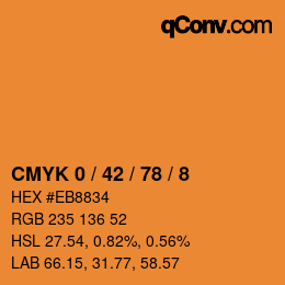 Color code: CMYK 0 / 42 / 78 / 8 | qconv.com