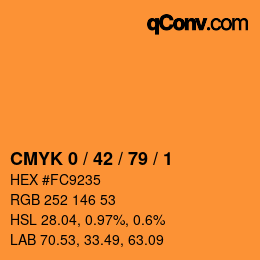 Color code: CMYK 0 / 42 / 79 / 1 | qconv.com