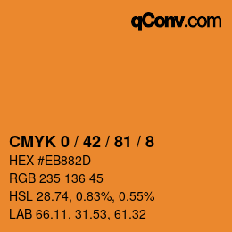 Color code: CMYK 0 / 42 / 81 / 8 | qconv.com