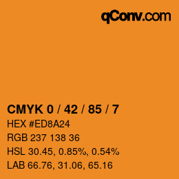 Color code: CMYK 0 / 42 / 85 / 7 | qconv.com