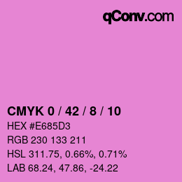 カラーコード: CMYK 0 / 42 / 8 / 10 | qconv.com