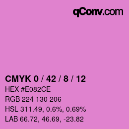 颜色代码: CMYK 0 / 42 / 8 / 12 | qconv.com