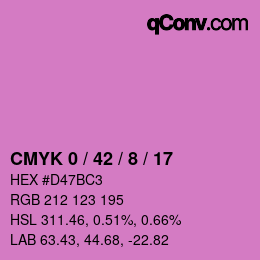 Color code: CMYK 0 / 42 / 8 / 17 | qconv.com