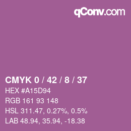 カラーコード: CMYK 0 / 42 / 8 / 37 | qconv.com