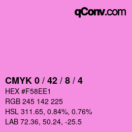 カラーコード: CMYK 0 / 42 / 8 / 4 | qconv.com