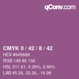 颜色代码: CMYK 0 / 42 / 8 / 42 | qconv.com