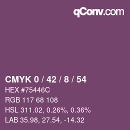 颜色代码: CMYK 0 / 42 / 8 / 54 | qconv.com