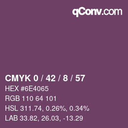 カラーコード: CMYK 0 / 42 / 8 / 57 | qconv.com