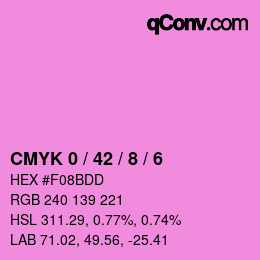 カラーコード: CMYK 0 / 42 / 8 / 6 | qconv.com